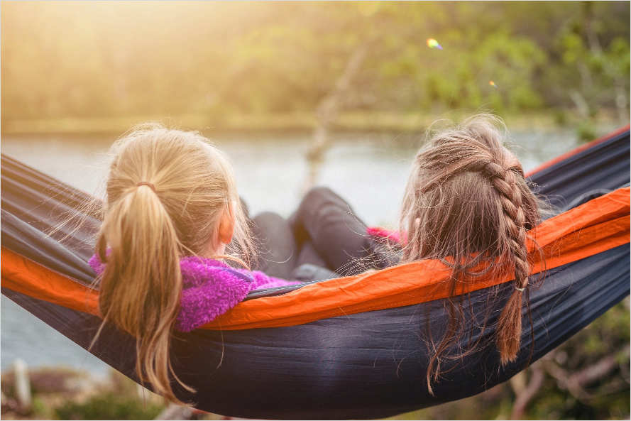 Girls in Hammock