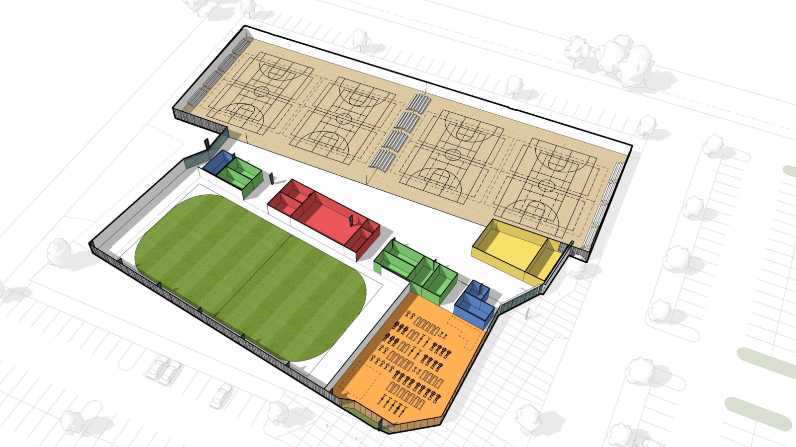 sports facility sketch