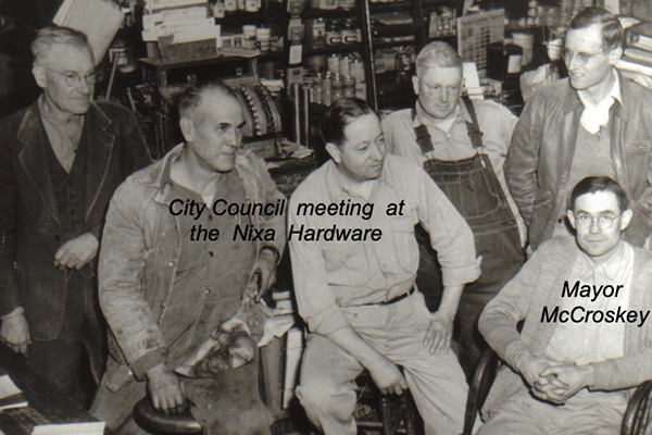 Council Meets at Hardware Store
