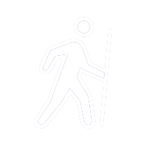 figure with hiking stick