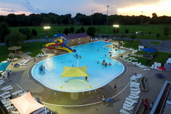 Nixa pool in the evening