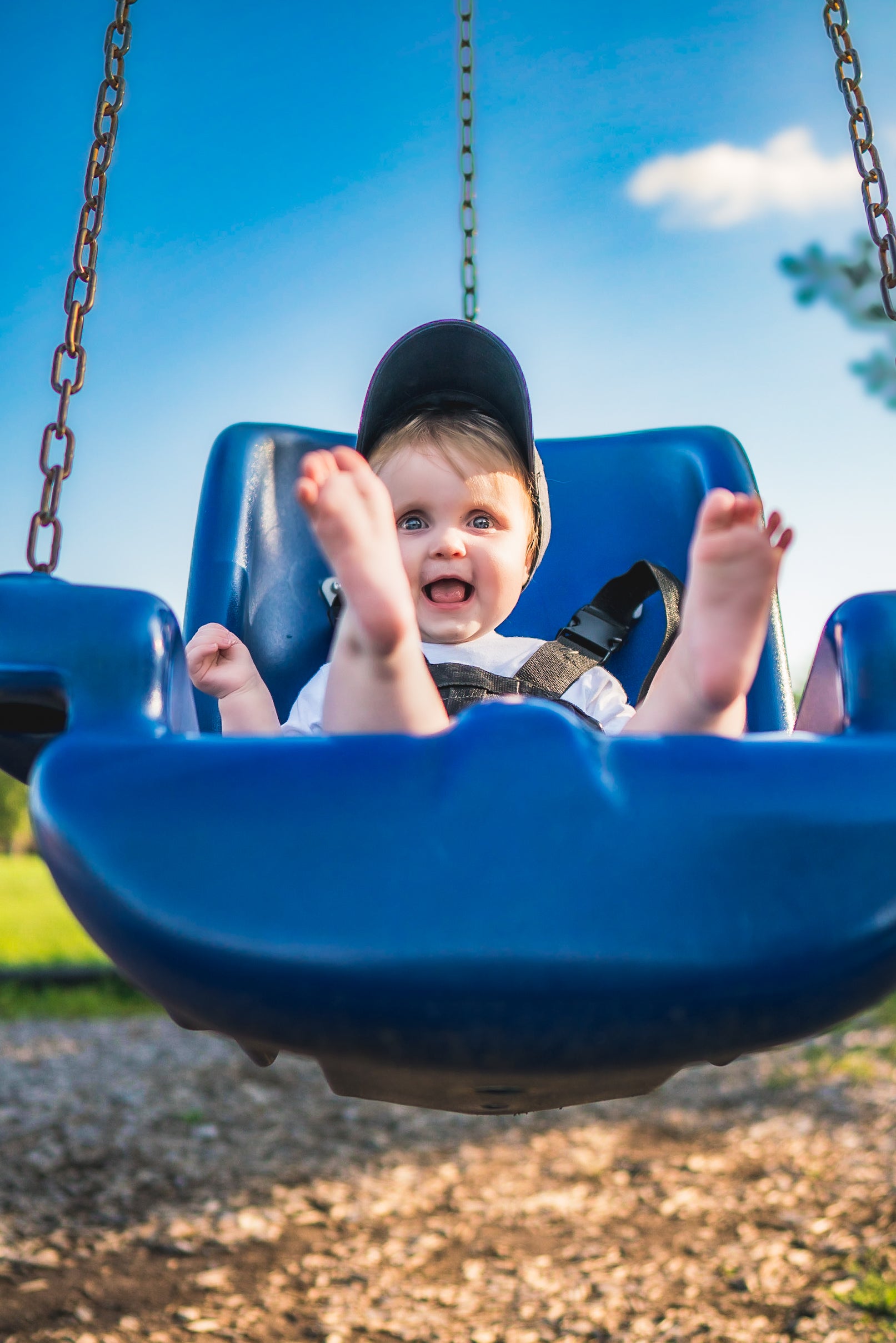 baby in swing