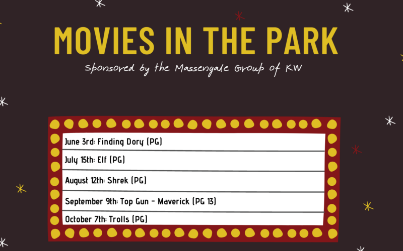 List and dates for movies in the park