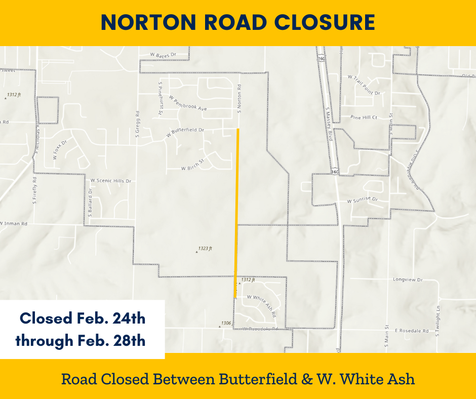 Norton Road Closure Map