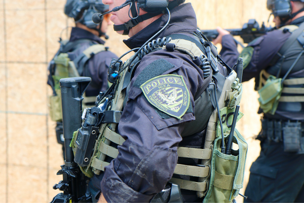 Nixa tactical team badge on uniform