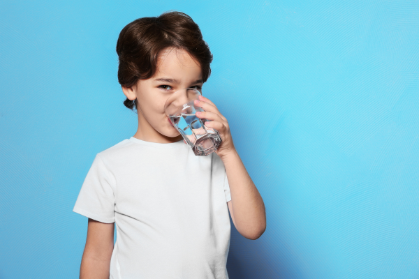 boy drinking water