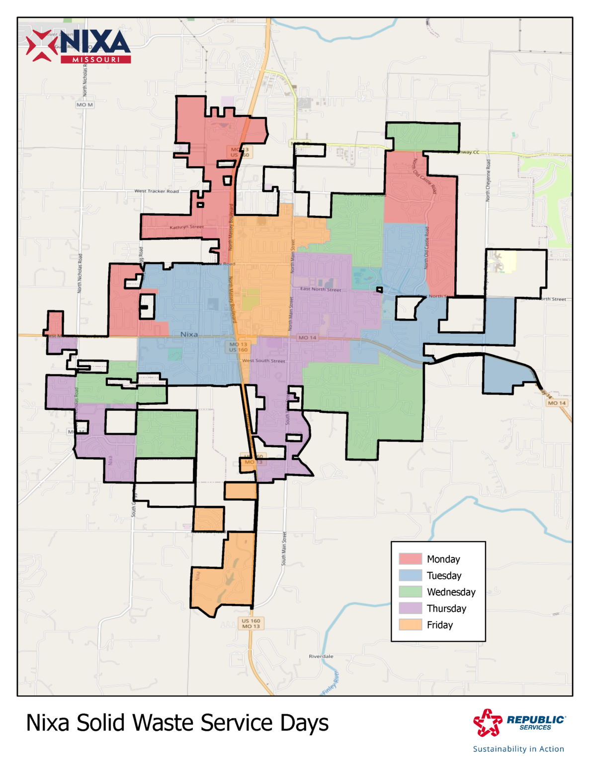 Curbside Trash & Recycling City of Nixa, MO