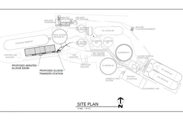 Sludge Storage Holding Basin